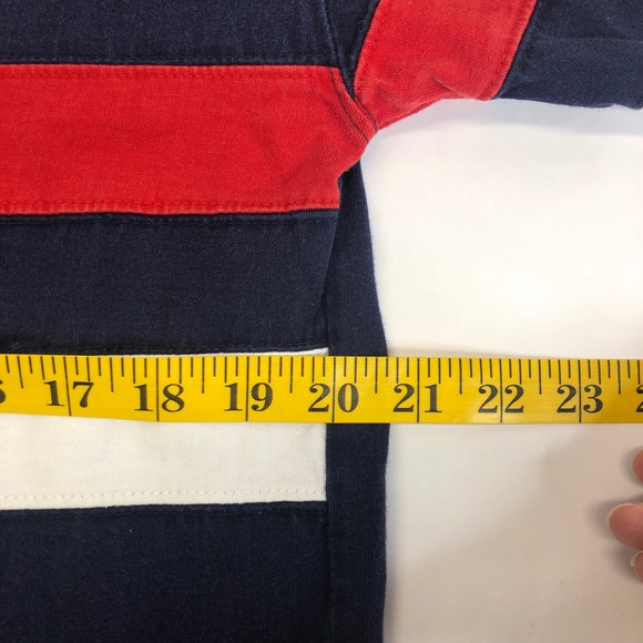 Walt Disney World VTG Polo Shirt Mickey Mouse Golf Embroidered Striped Navy M - Picture 5 of 7